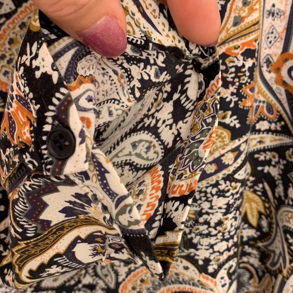 Like New🌼 Blue and Terracotta Blouse - Picture 14 of 16